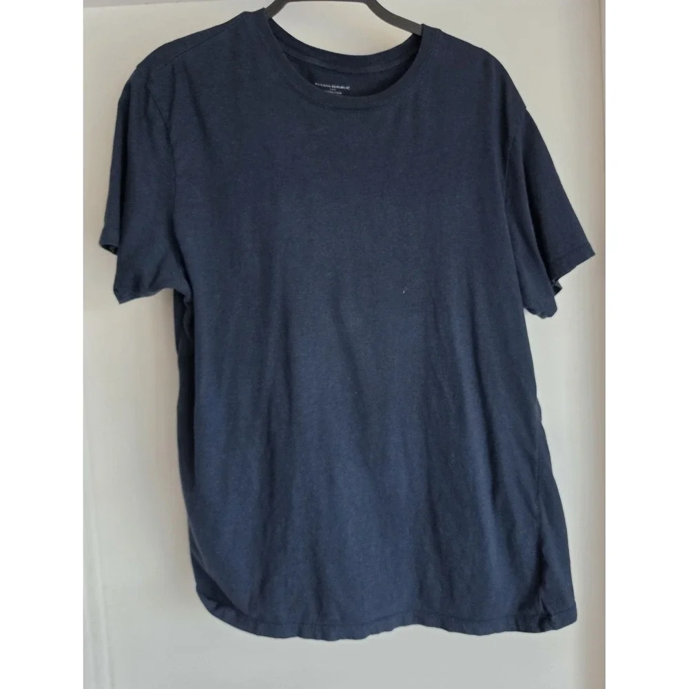 Banana Republic Men's T-Shirt Size L Navy Blue Crew Neck Cotton Tee Casual Top